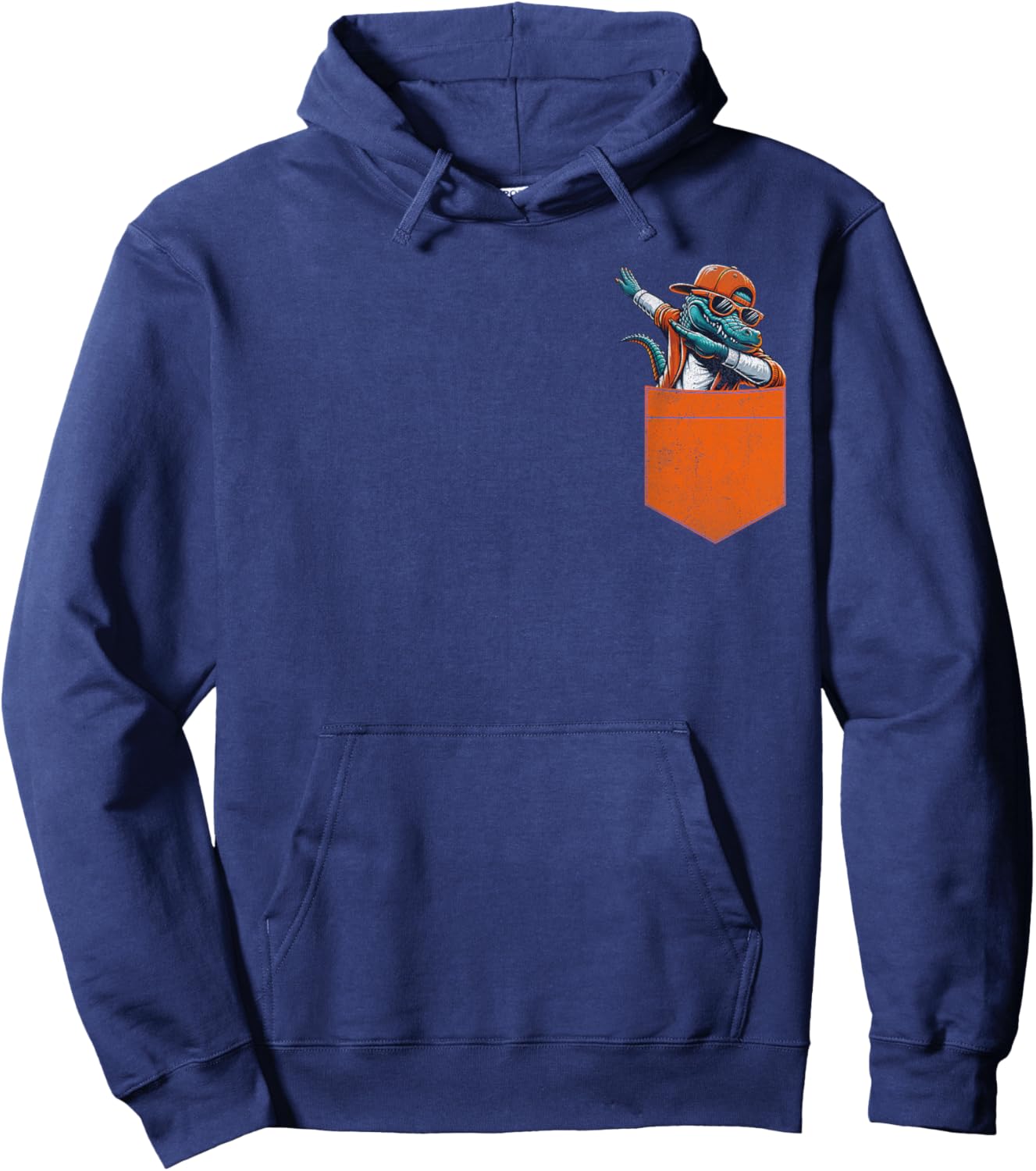Retro Graphic Gator Dabbing in The Pocket Men Women Kids Hoodie - Hoodie | Navy