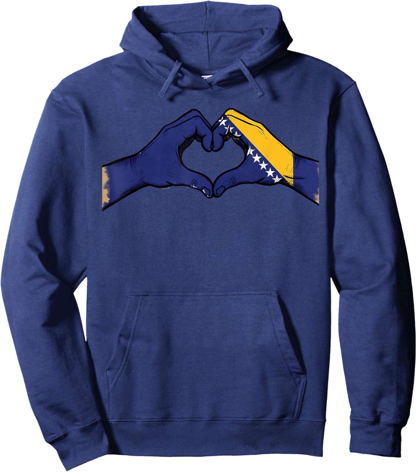 Bosnien und Herzegowina Flagge Bosnische Wurzeln Hoodie - Hoodie | Navy