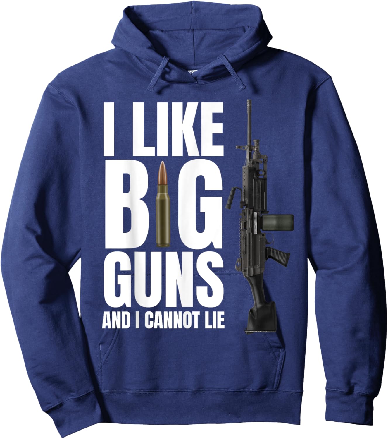 M249 Machine Gun Love 2nd Amendment Adult Pro Gun Men Women Hoodie - Hoodie | Navy