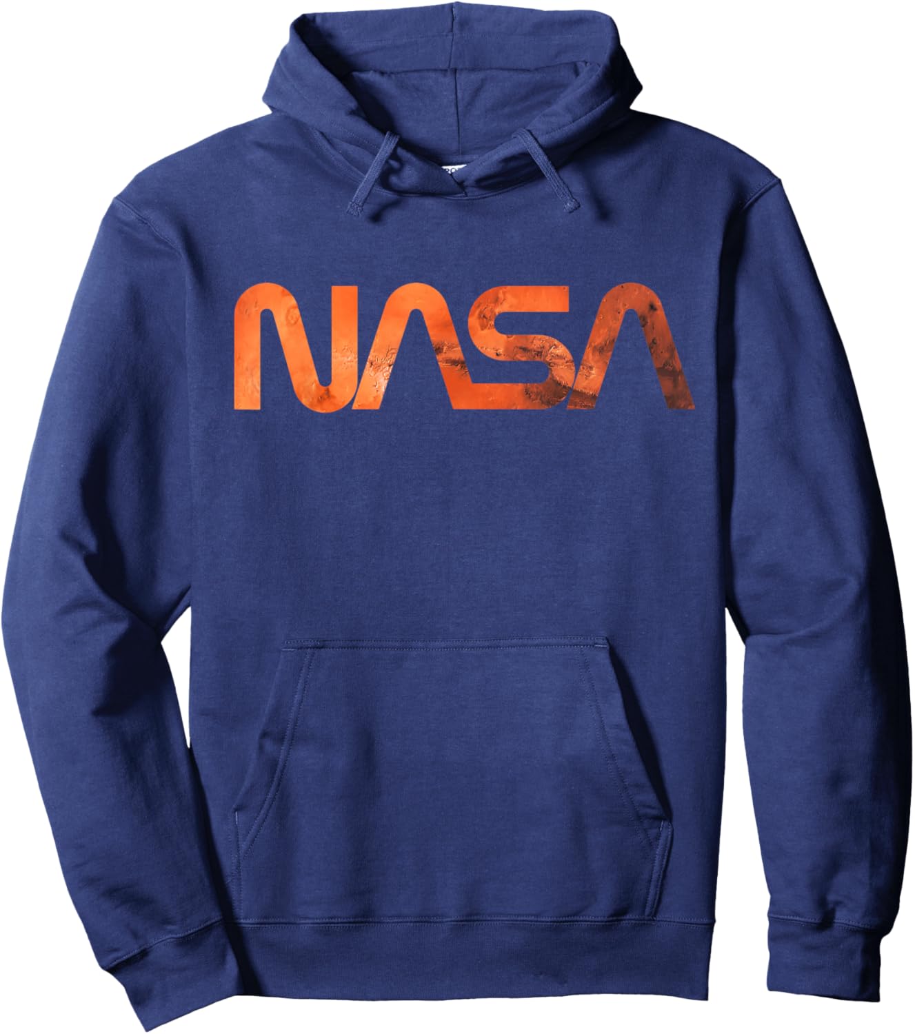 Cool NASA Worm Logo Vintage Retro Space Planet Mars Graphic Hoodie - Hoodie | Navy