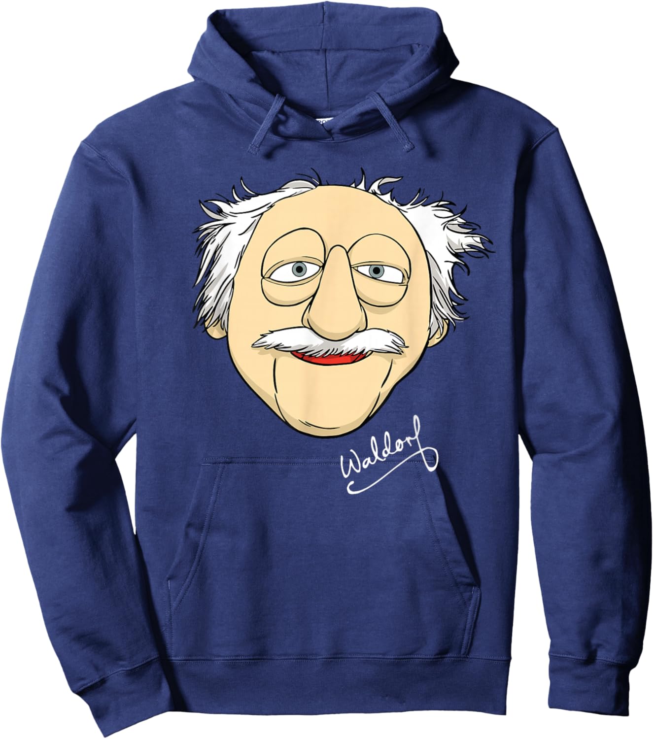 Disney The Muppets Waldorf Big Face Hoodie - Hoodie | Navy
