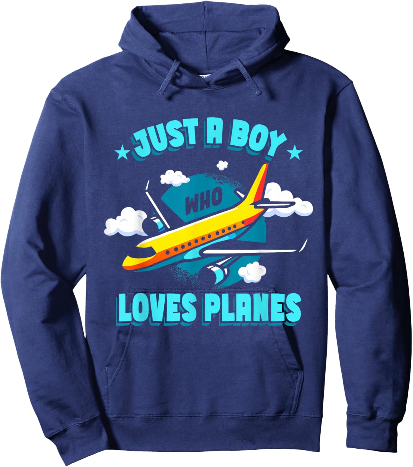 Plane Toddler Airplane Kids Just A Boy Who Loves Planes Hoodie - Hoodie | Navy