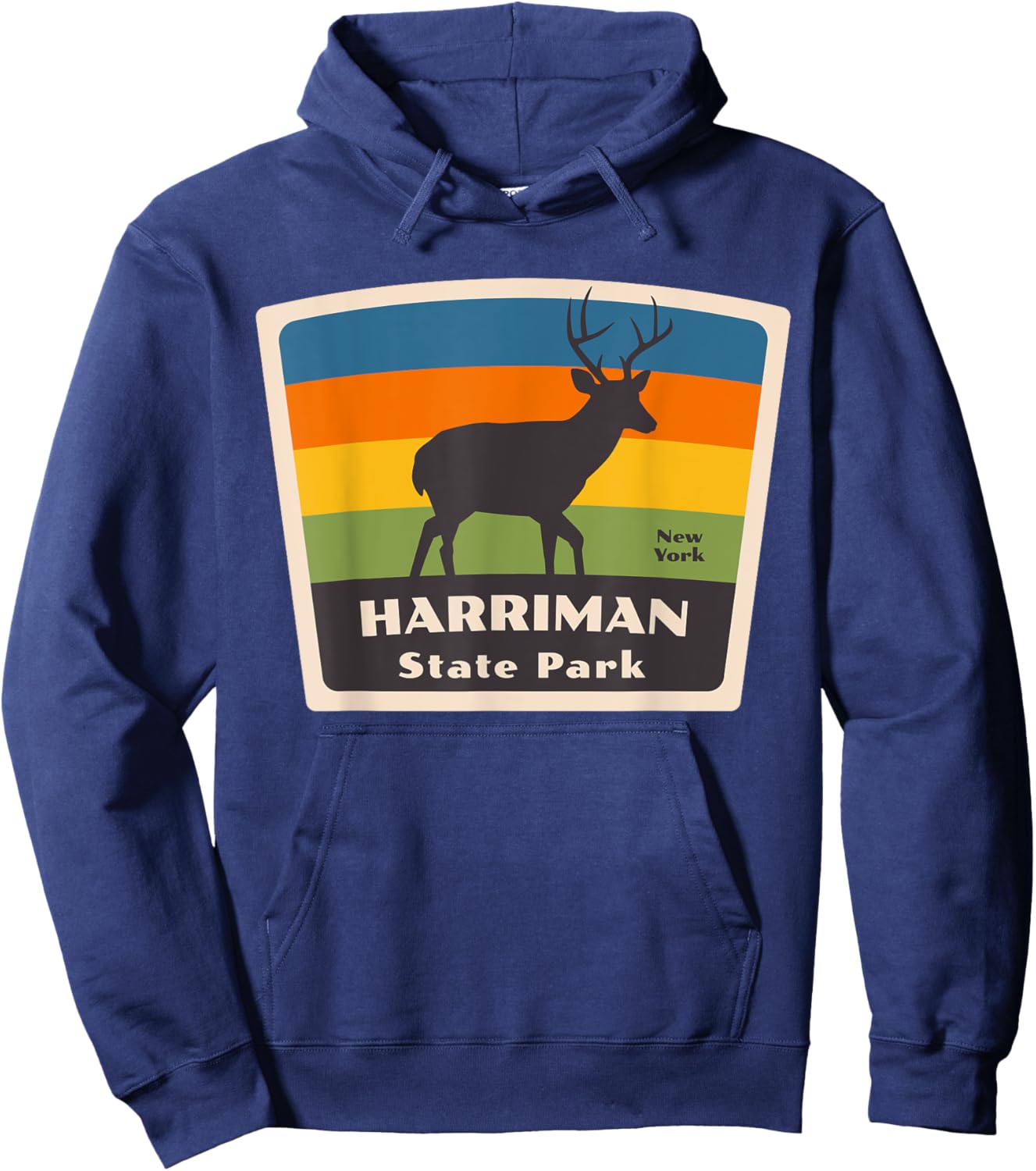 Harriman State Park New York Deer NY Souvenir Vacation Hoodie - Hoodie | Navy