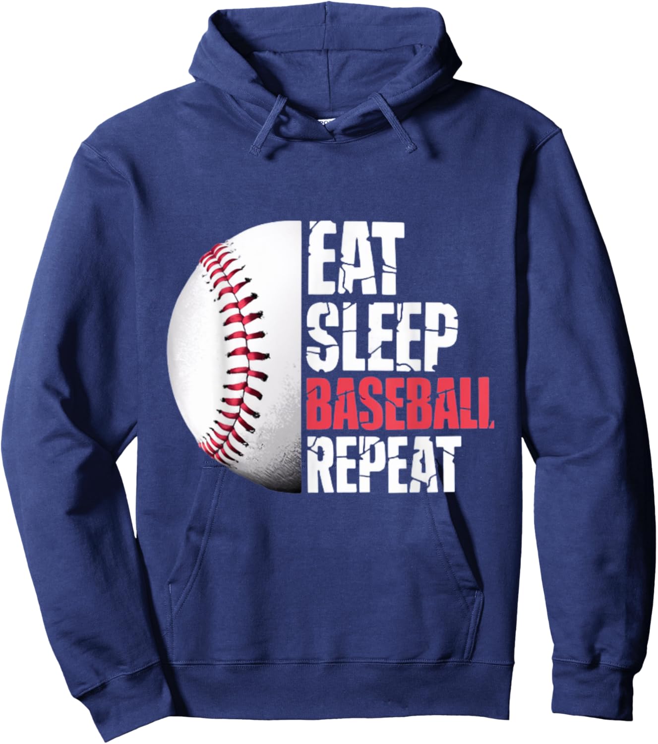 Eat Sleep Baseball Repeat Baseball Player Funny Baseball Hoodie - Hoodie | Navy