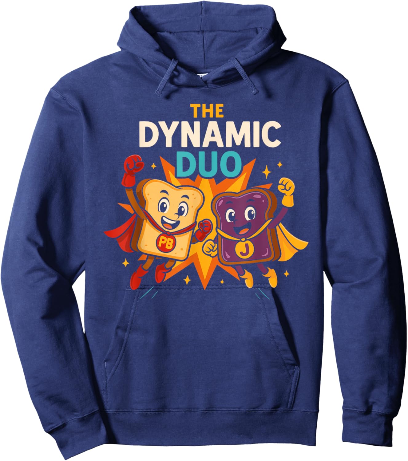 The Dynamic Duo Peanut Butter Jelly T Shirt Cute & Funny Hoodie - Hoodie | Navy