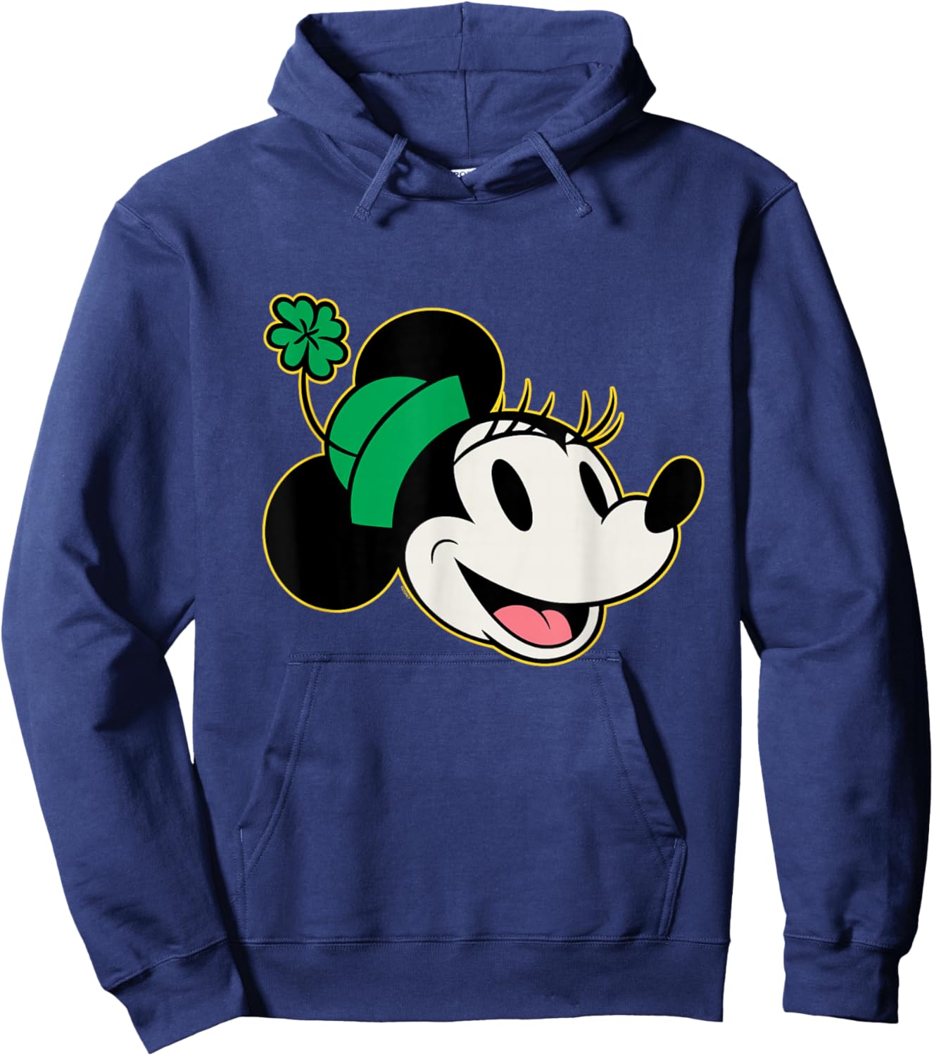 NEW Disney Minnie Mouse St. Patrick's Day Vintage Big Face Hoodie - Hoodie | Navy