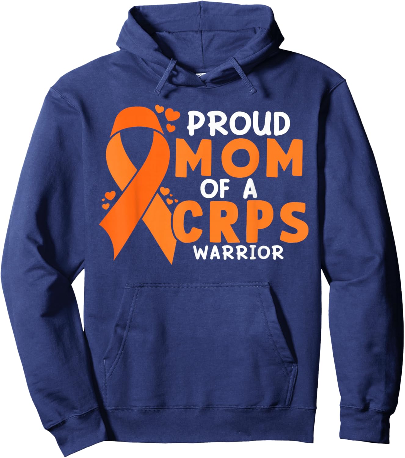 Proud Mother Mom Of A CRPS Warrior RSD Awareness Ribbon RND Hoodie - Hoodie | Navy