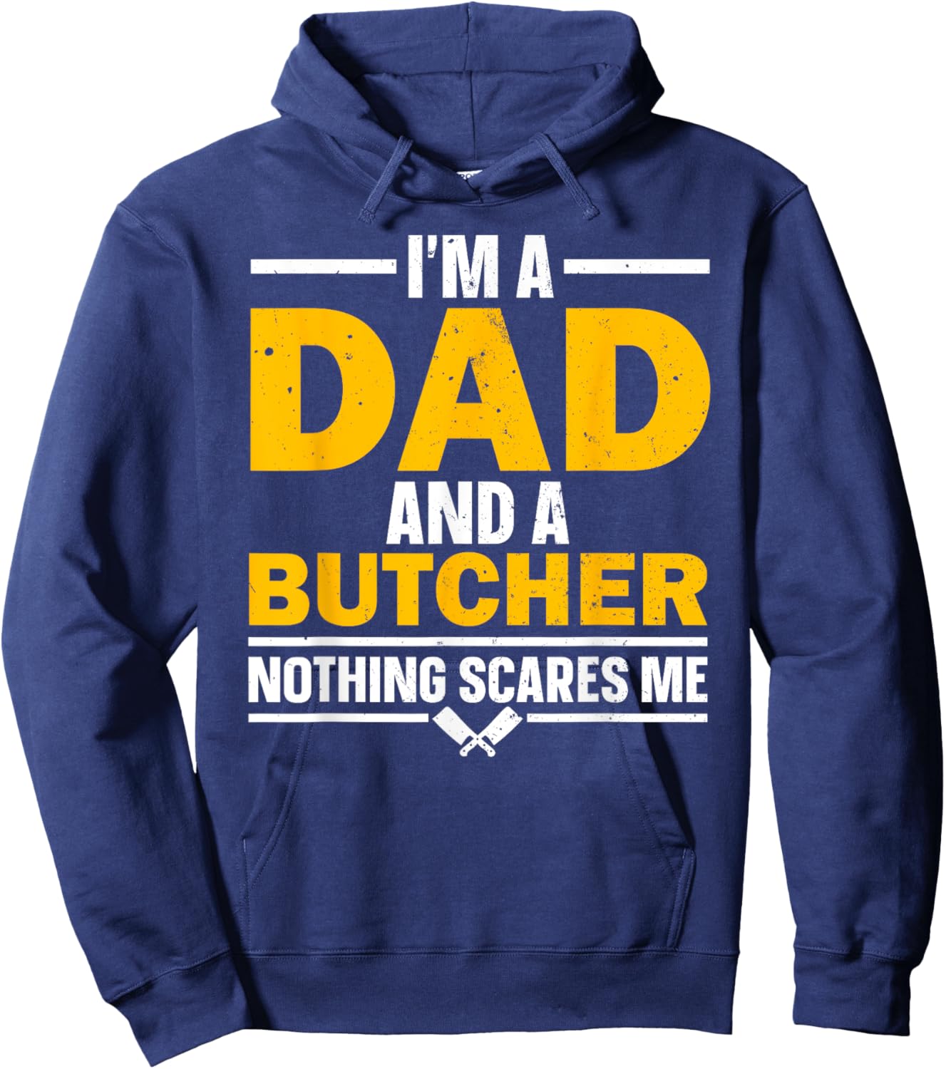 Funny Butcher Art Dad Meat Cutter Butchery Butcher Hoodie - Hoodie | Navy
