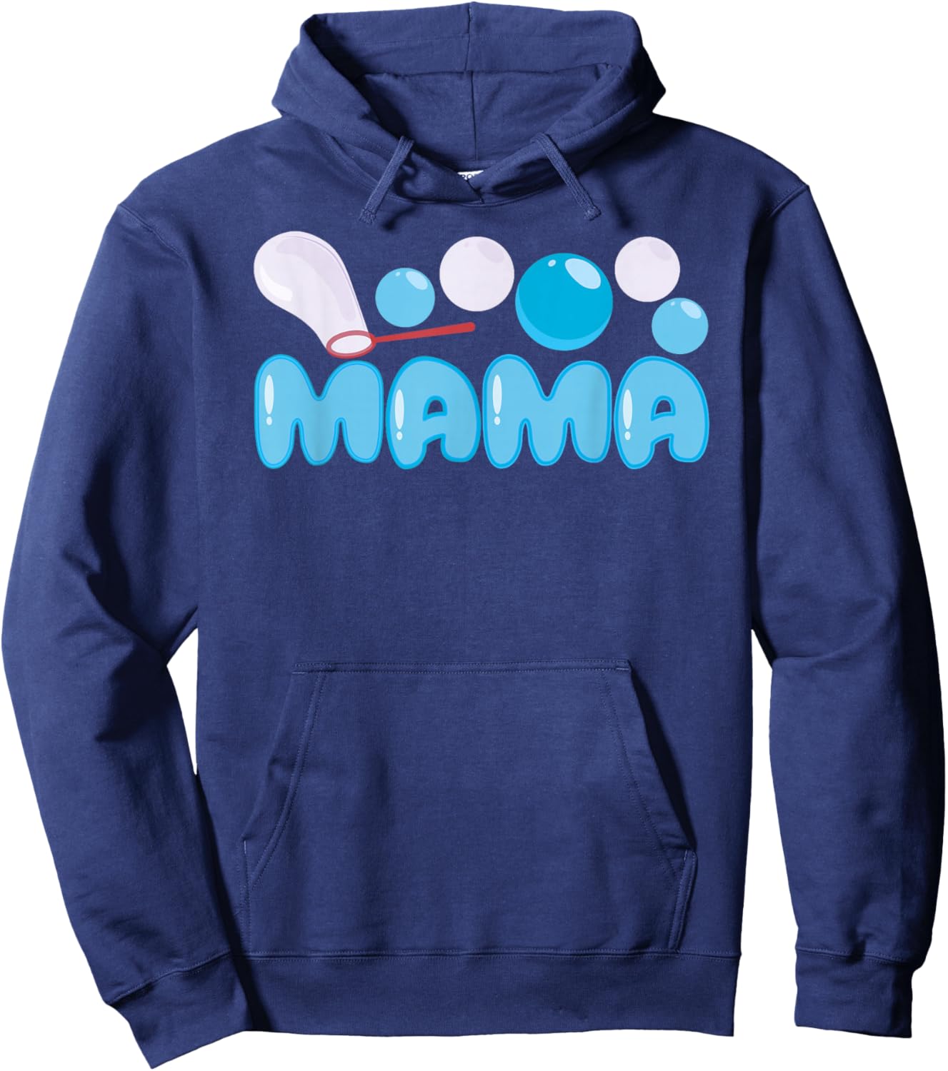 Mama Bubble Blue Birthday Party Matching Family Hoodie - Hoodie | Navy