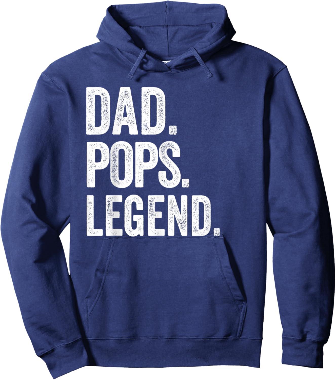 Dad Pops Legend - Vintage Distressed Bold Pops Graphic Hoodie - Hoodie | Navy