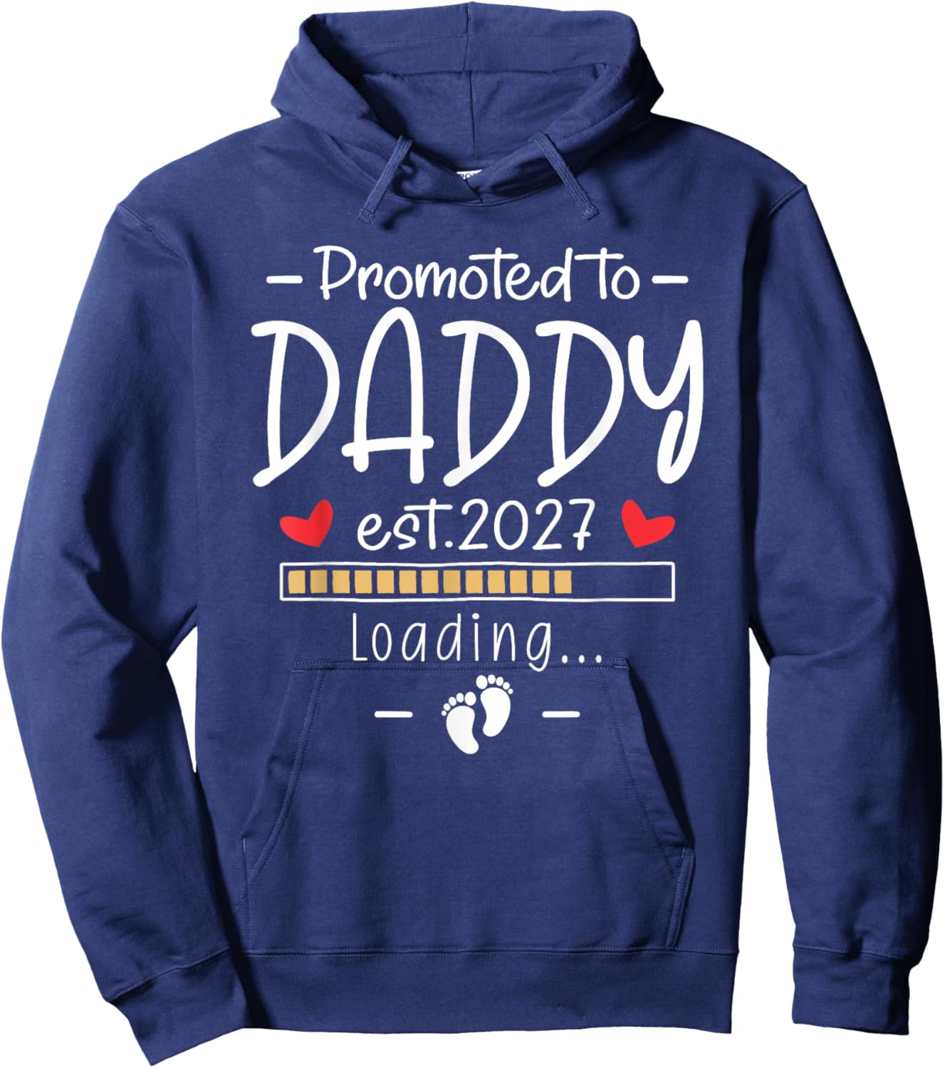 Promoted to Daddy 2027 Pregnancy Announcement for Husband Hoodie - Hoodie | Navy