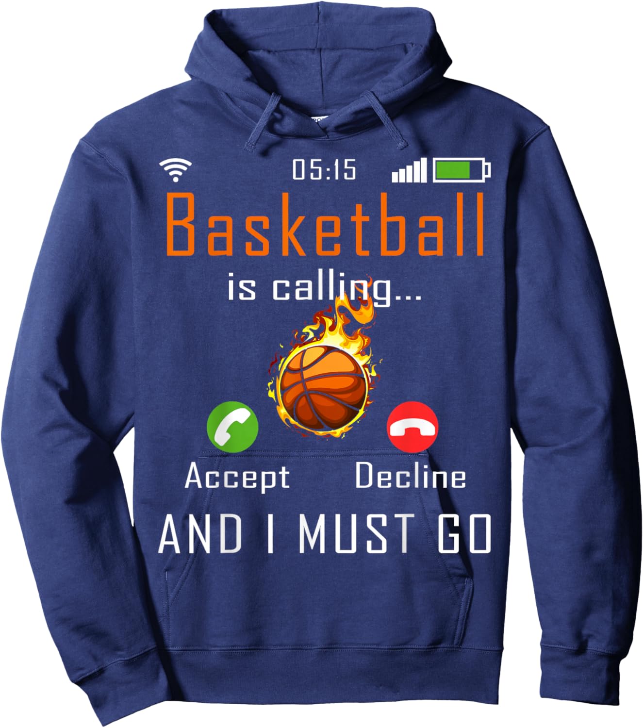 Basketball is Calling Funny Women Hoodie - Hoodie | Navy
