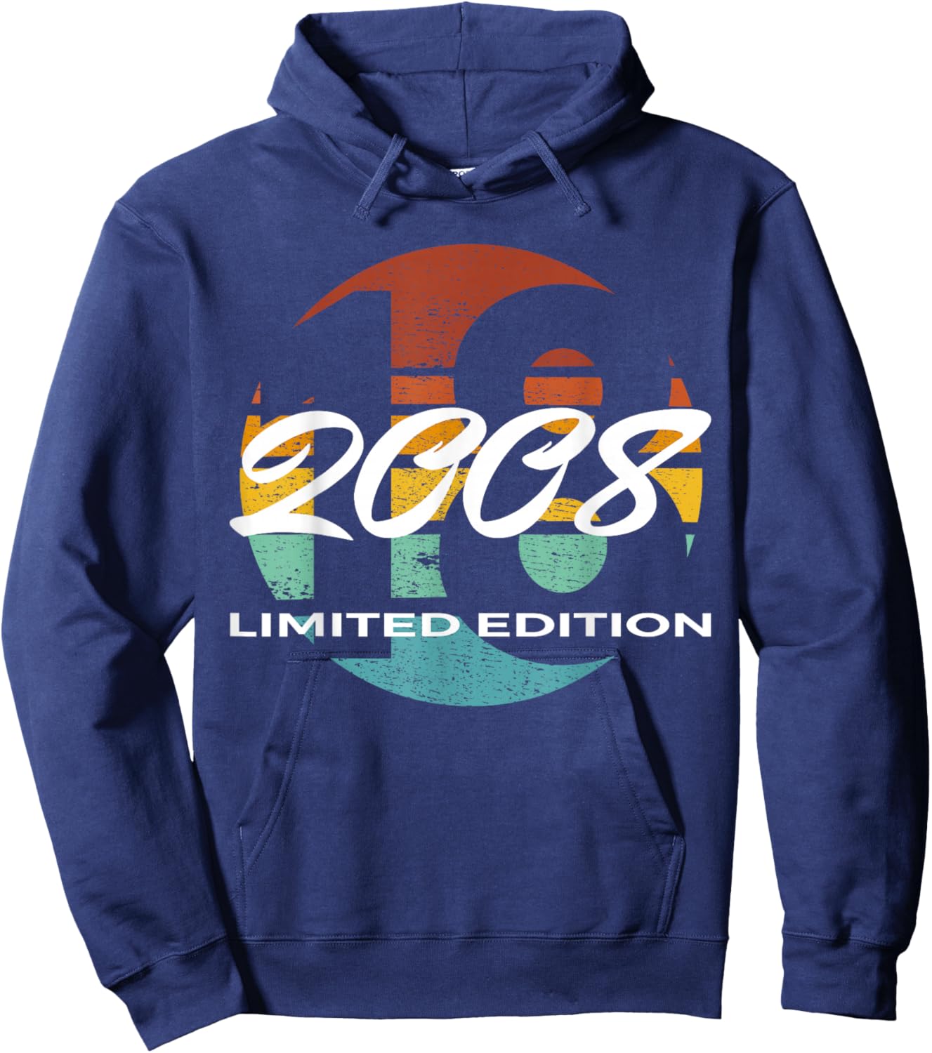 18th Birthday Girl Boy 18 Years 2008 Funny Gift Hoodie - Hoodie | Navy