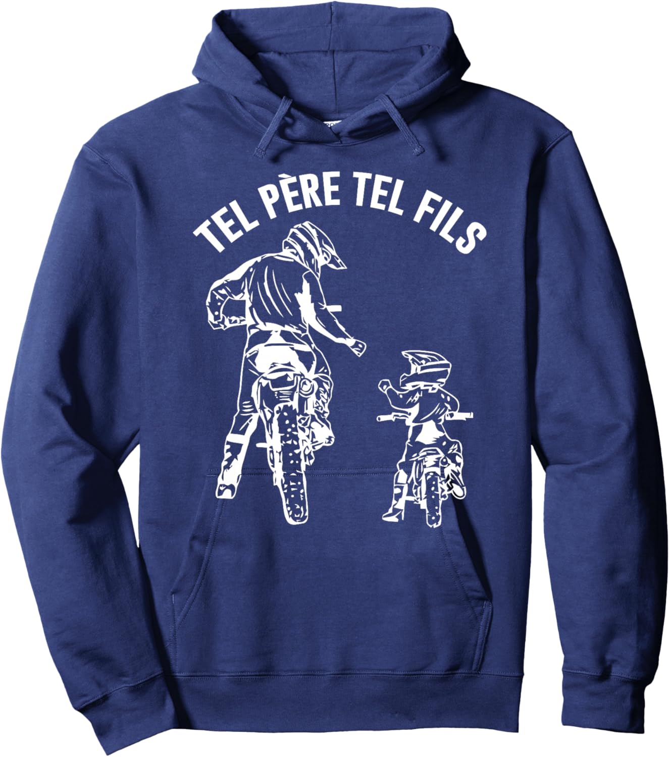 tel père tel Fils Cadeau Moto Cross Motocross Pere et Fils Haut de Gamme Hoodie - Hoodie | Navy