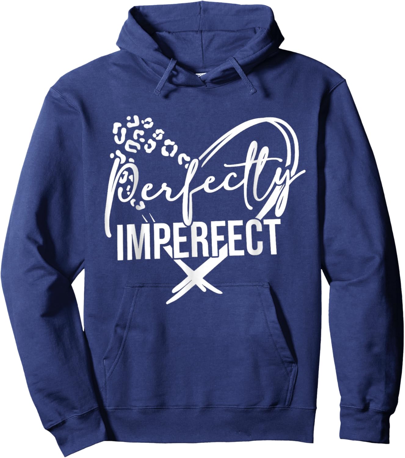 Heart Perfectly-Imperfect Inspirational Motivational Hoodie - Hoodie | Navy