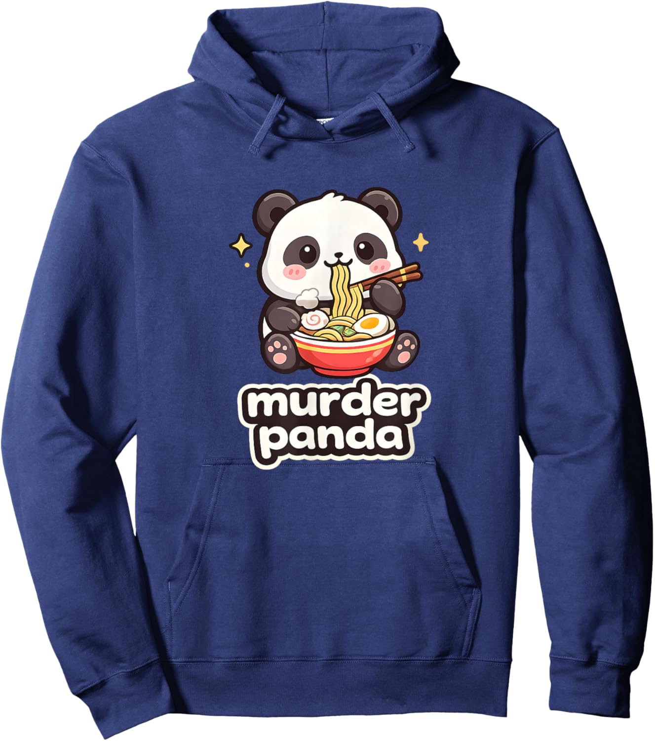 Murder Panda Kawaii Ramen Noodle Funny Cute Hoodie - Hoodie | Navy