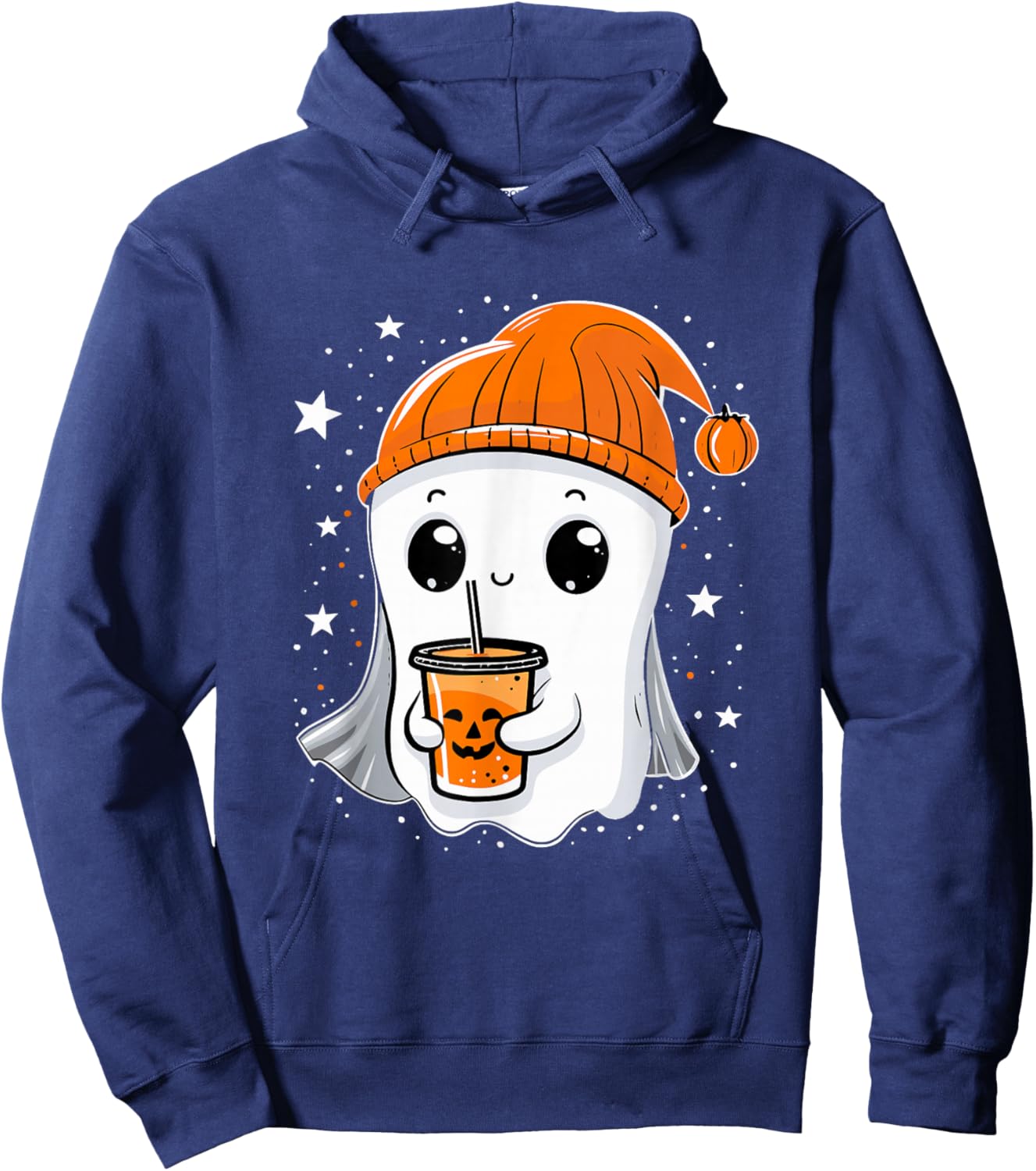Halloween for Girls, Kids, Toddler & Women Cute Fall Ghost Hoodie - Hoodie | Navy