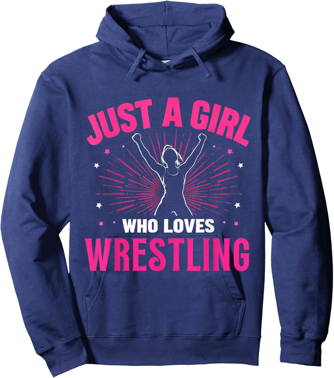 Just A Girl Who Loves Wrestling, Girls & Kids, Wrestler Girl Hoodie - Hoodie | Navy