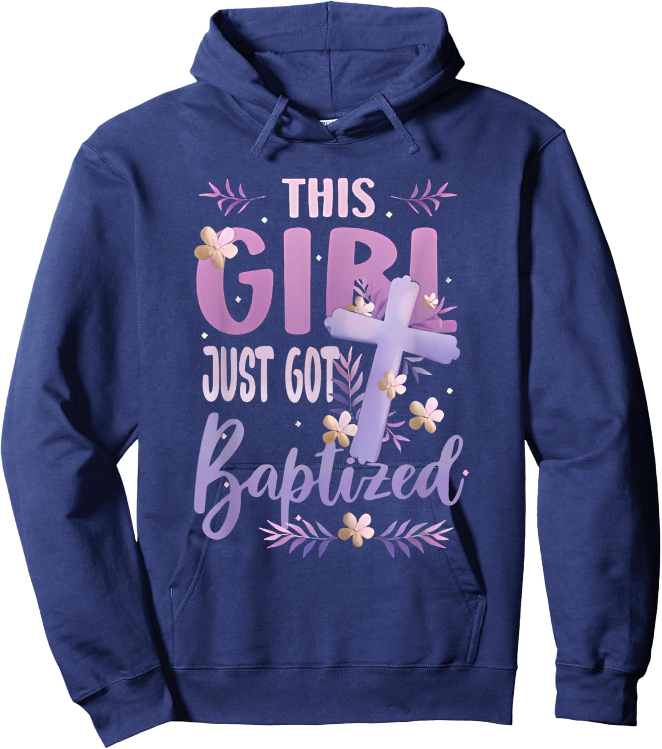 This Girl just got Baptized Baptism Christian Communion Hoodie - Hoodie | Navy