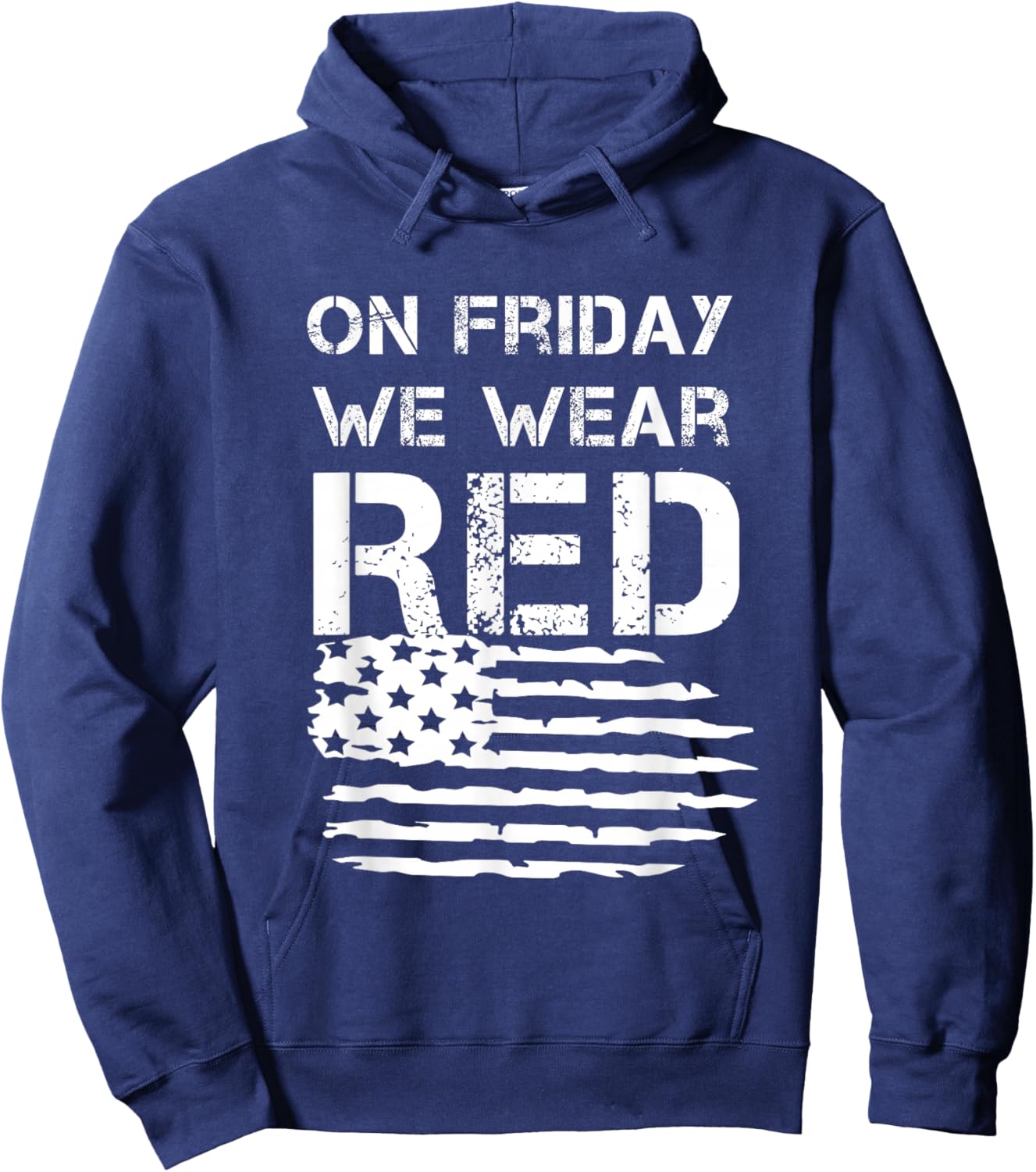 On Friday We Wear Red shirt, American Military Supportive Hoodie - Hoodie | Navy