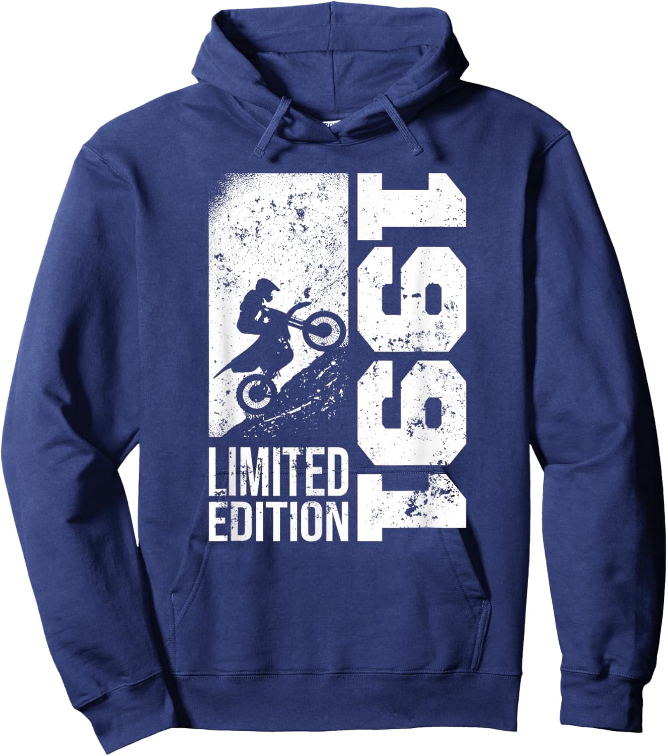 Motorcycle Vintage 1991 Birthday Dirtbike Pitbike Motocross Hoodie - Hoodie | Navy