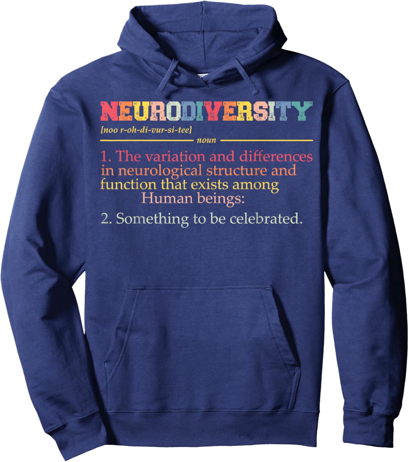 Embrace Neurodiversity Hoodie - Hoodie | Navy