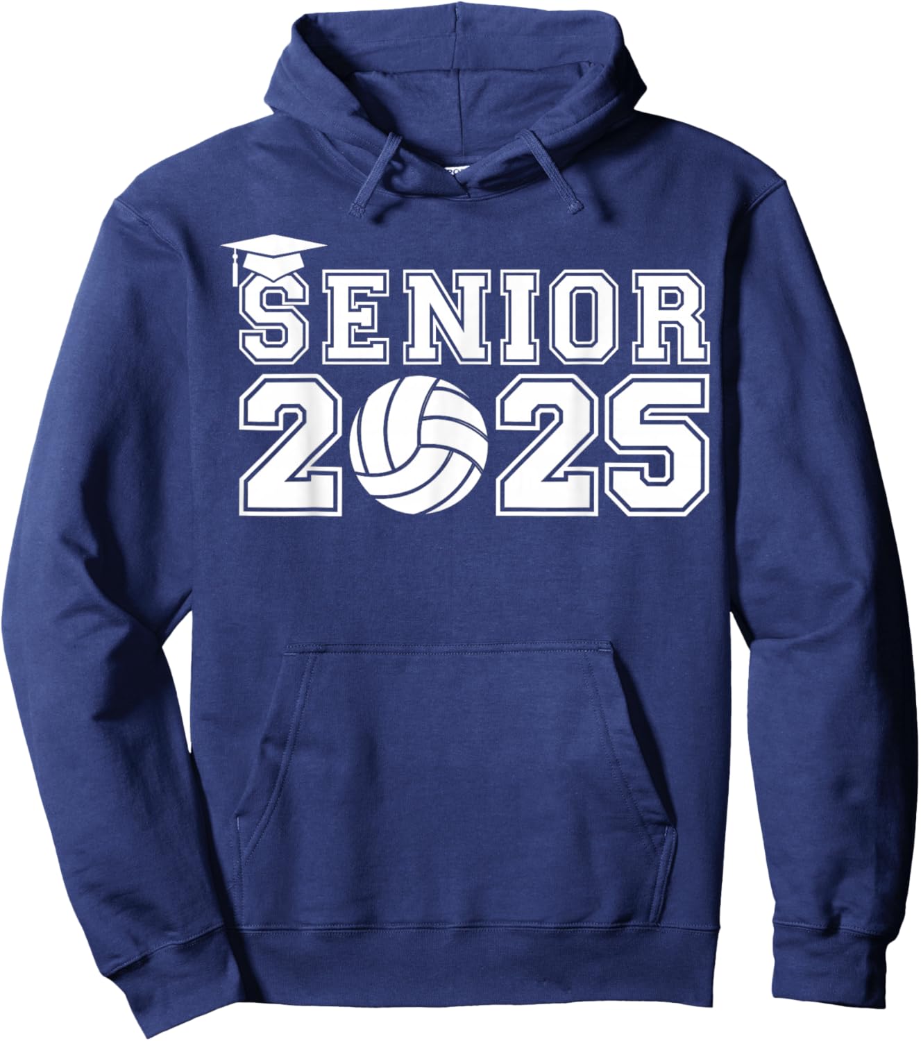 Volleyball Senior 2025 Graduation Class Of 2025 Graduate Hoodie - Hoodie | Navy