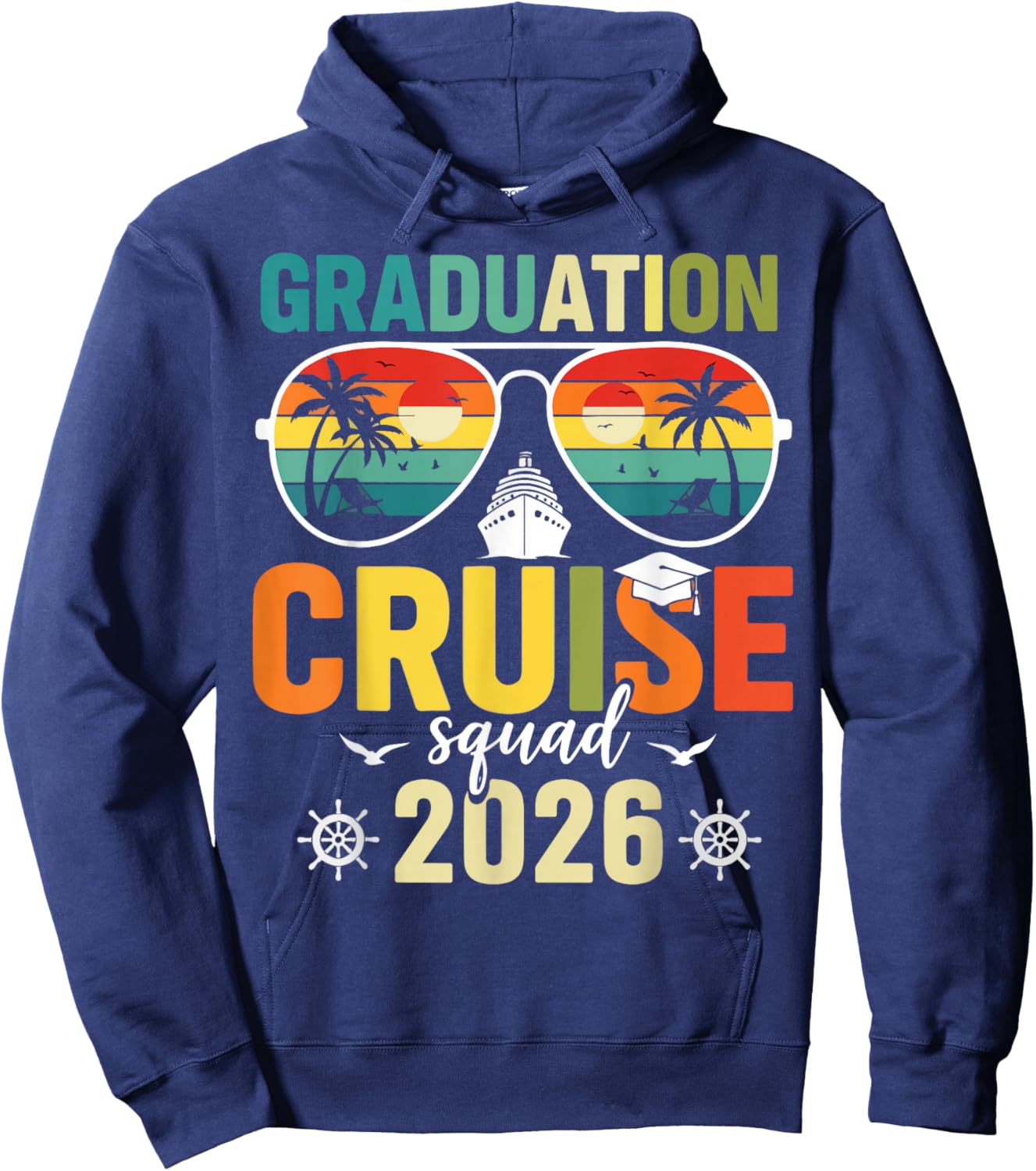 Graduation Cruise Squad Senior 2026 Cruising Graduation Trip Hoodie - Hoodie | Navy