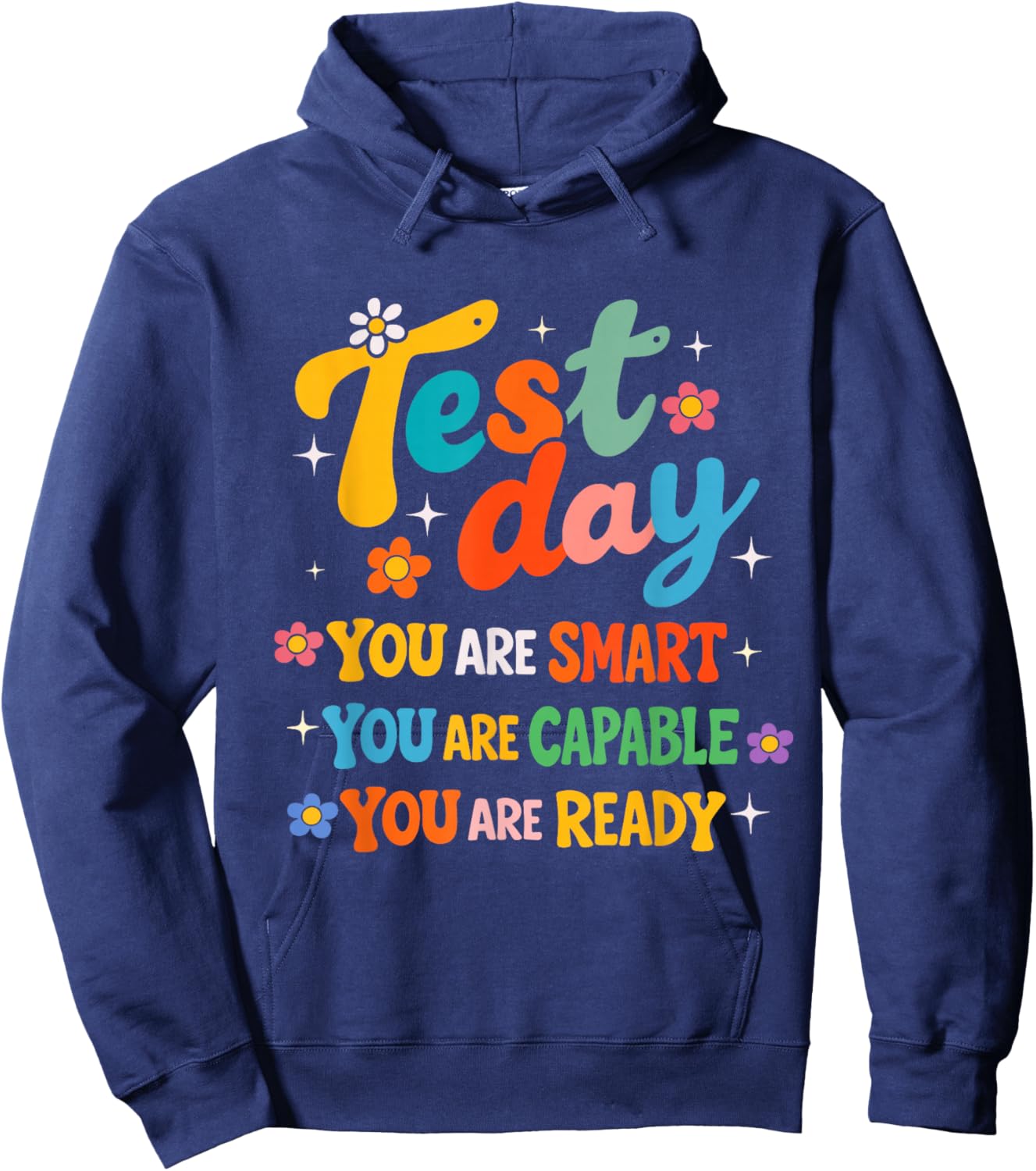 Test Day Retro Teacher Testing Students Exam Motivational Hoodie - Hoodie | Navy