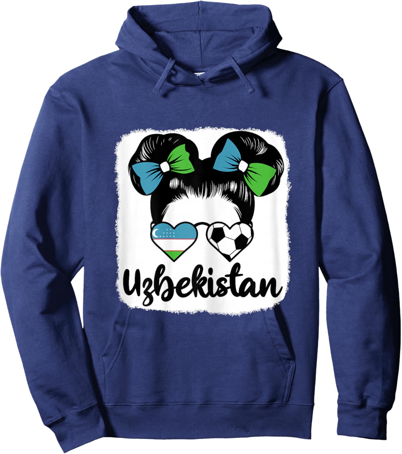 Uzbekistan Fille Drapeau de Ouzbékistan Supporters Ouzbeks Hoodie - Hoodie | Navy