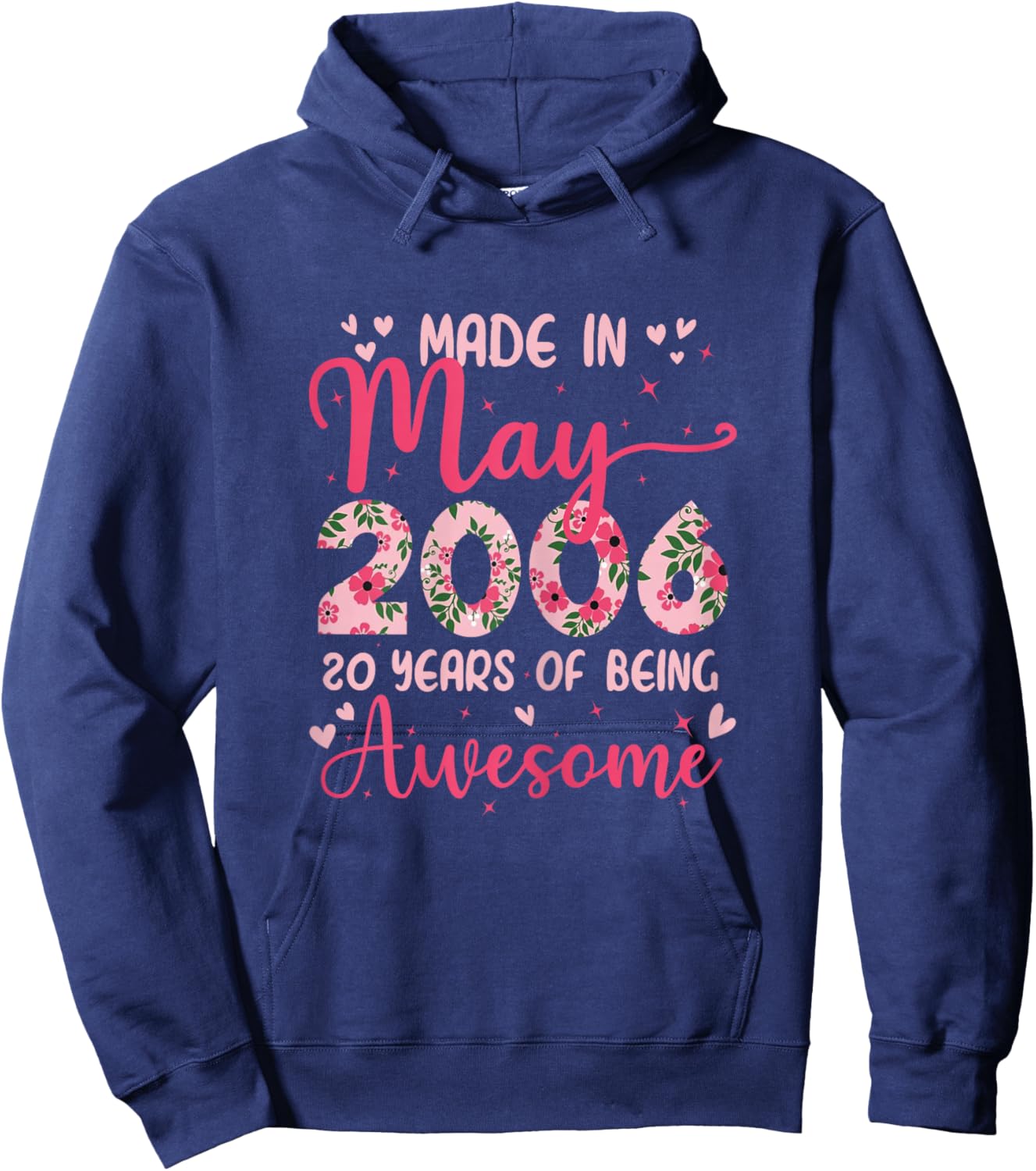 Mai 2006 Cool Cadeau Anniversaire 20 Ans pour Filles Hoodie - Hoodie | Navy
