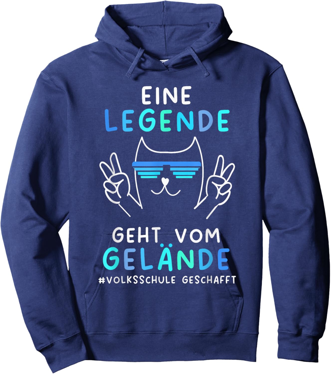 Volksschule 2026 Eine Legende Geht Vom Gelände Hoodie - Hoodie | Navy