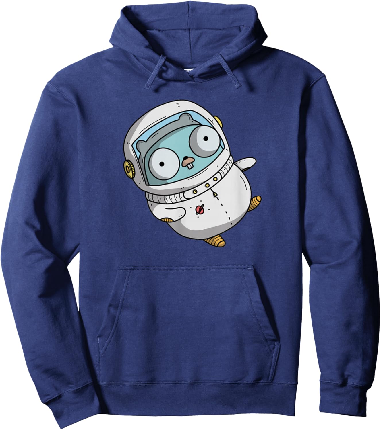 Astronaut Gopher - Fun Programmer Developer GO lang Logo Hoodie - Hoodie | Navy