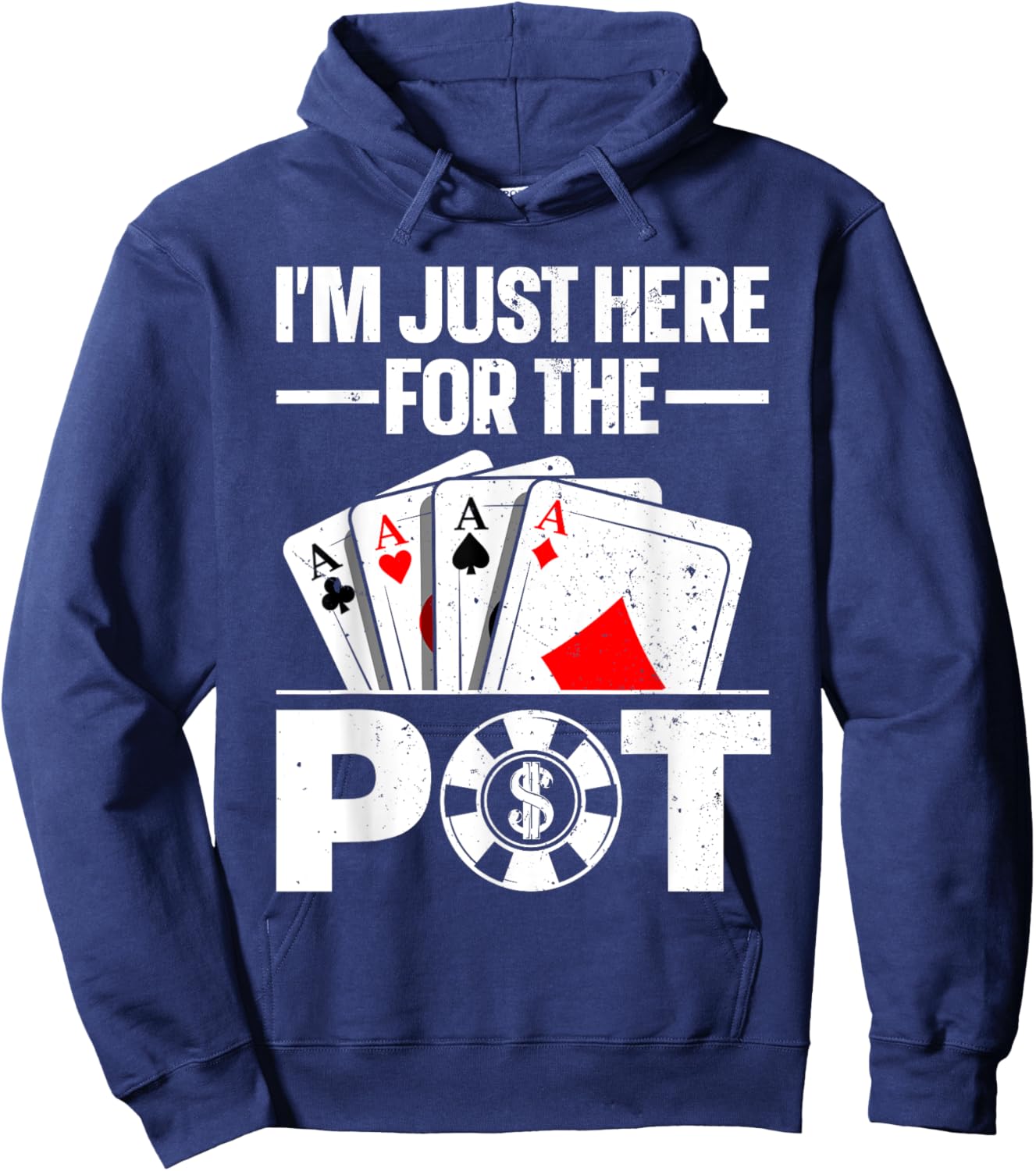 Funny Poker Lover Design Women Casino Poker Players Hoodie - Hoodie | Navy