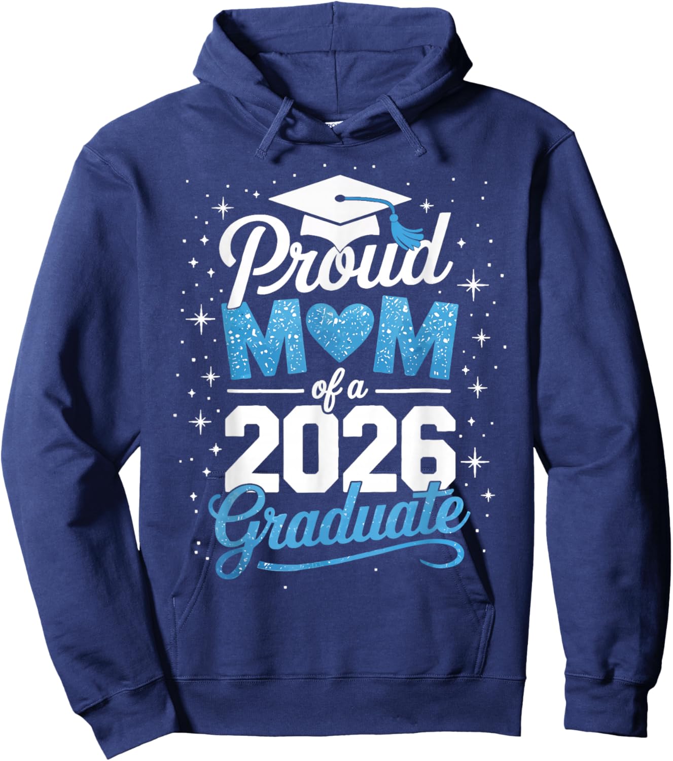 Proud mom of a Class of 2026 Graduate Senior Graduation Hoodie - Hoodie | Navy