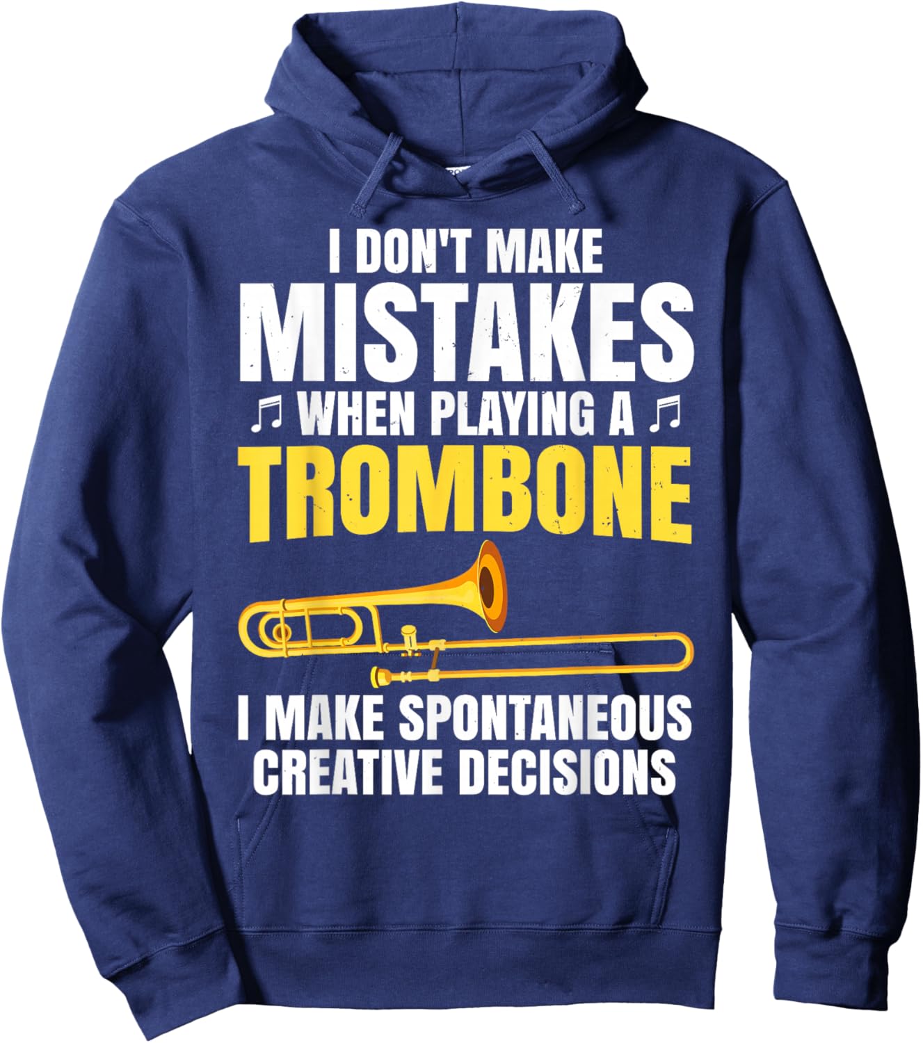Funny Trombone Art Women Instrument Trombone Player Hoodie - Hoodie | Navy