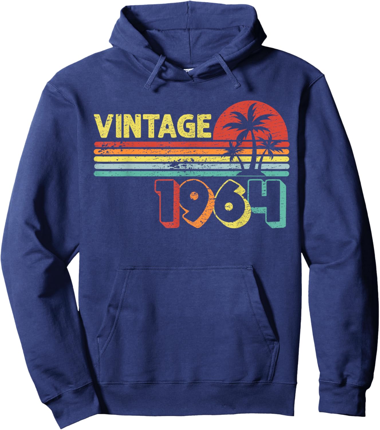 1964 62 Years Man Woman Birthday Gift Man 1964 Hoodie - Hoodie | Navy