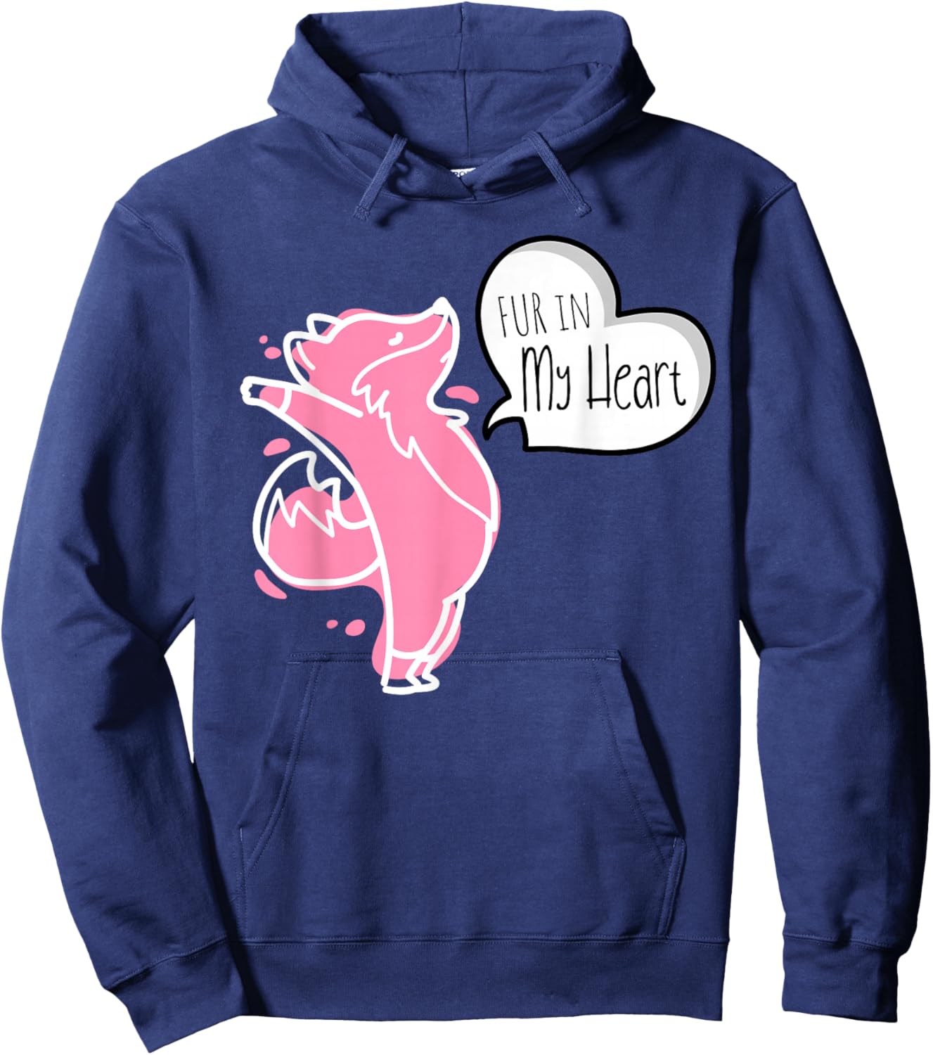 Fur In My Heart Therian Furry Hoodie - Hoodie | Navy