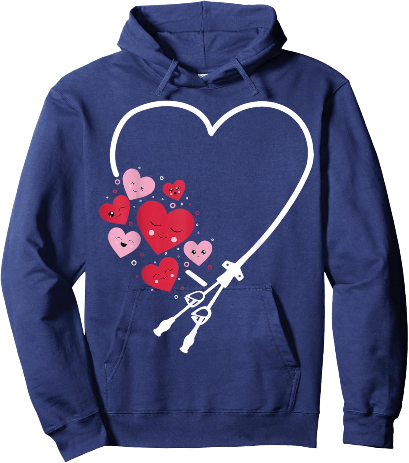 PICC Heart Valentine Vascular Access Team PICC IV Nurses Hoodie - Hoodie | Navy