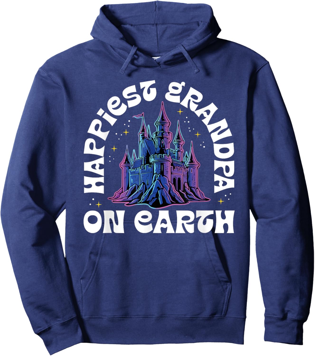 Happiest Grandpa On Earth Fantasy Castle Hoodie - Hoodie | Navy