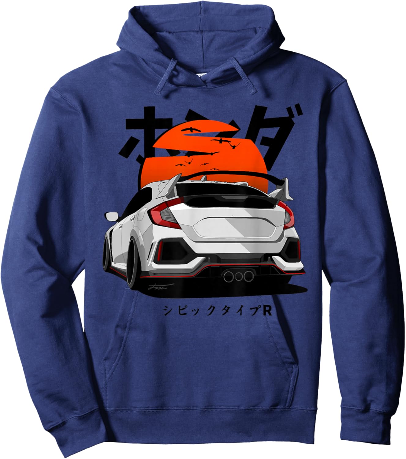 Civic Type R FK8 Japanese Car Hoodie - Hoodie | Navy