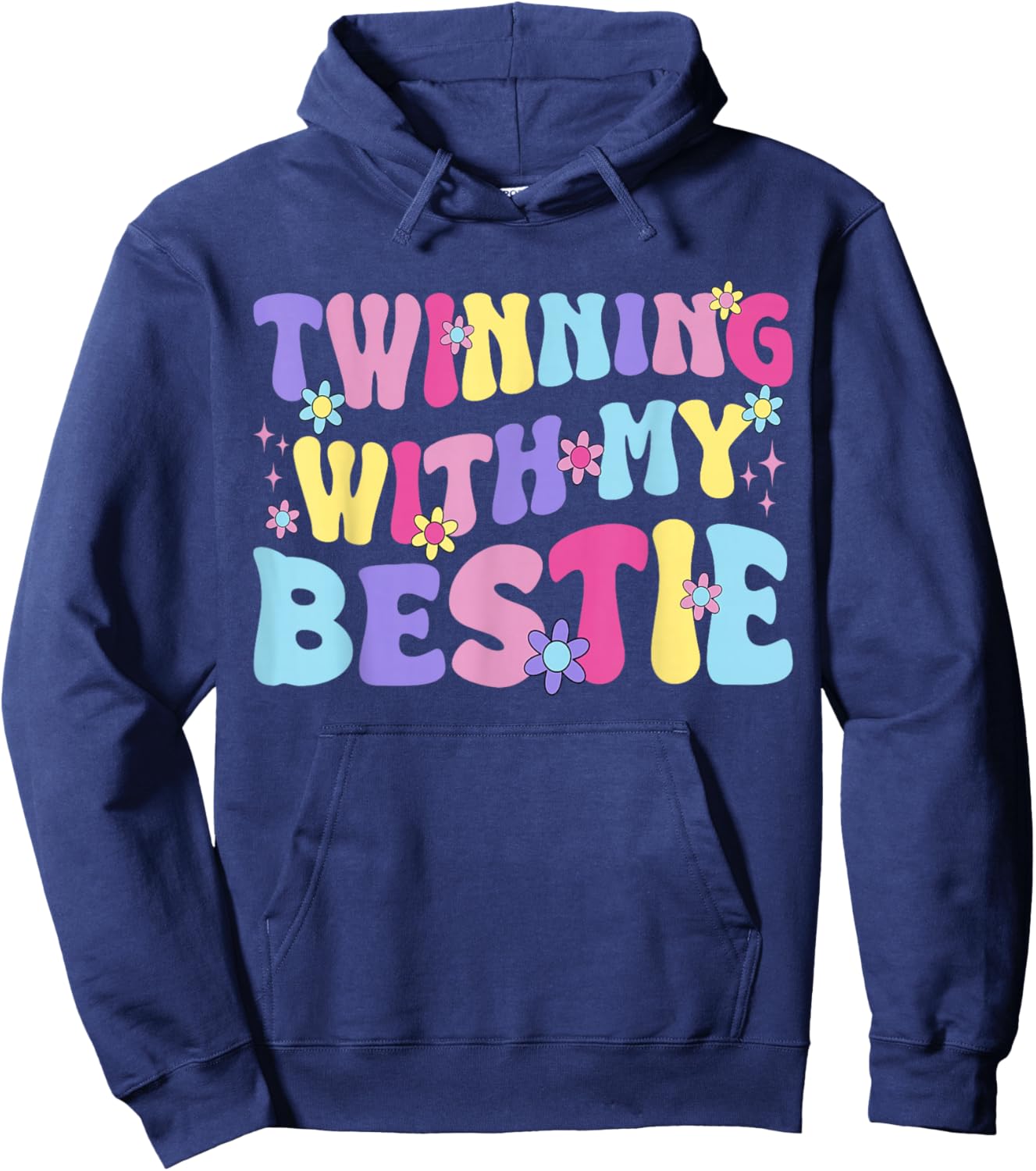 Friends Idea Twinning with My Bestie Spirit Week Twin Girls Hoodie - Hoodie | Navy