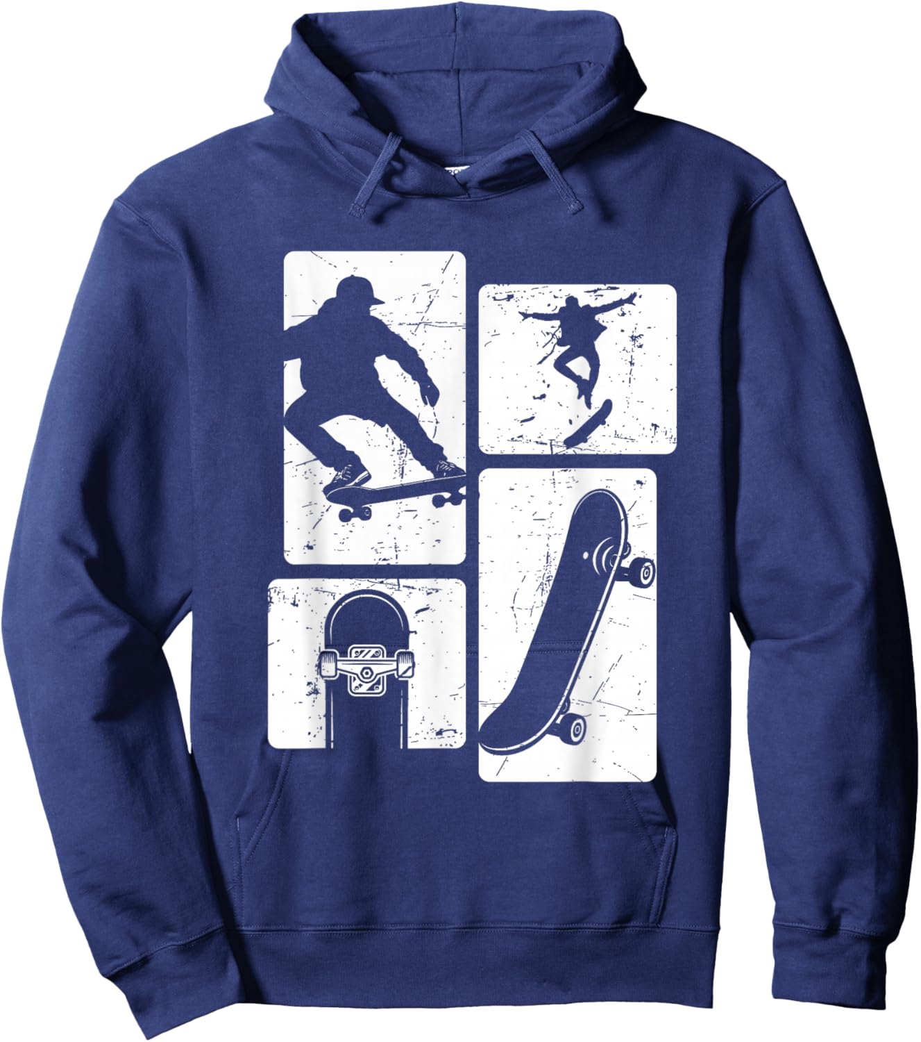 Vintage Retro Skateboard Stunt Hoodie - Hoodie | Navy
