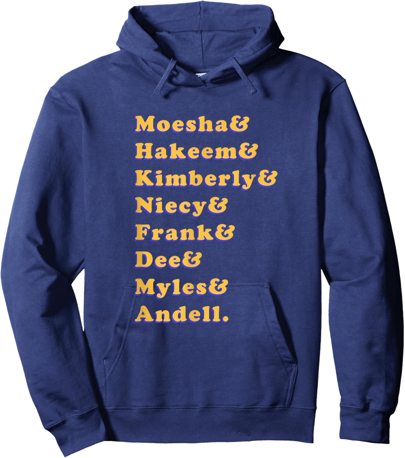 90s List Moesha Hakeem Kim Hoodie - Hoodie | Navy