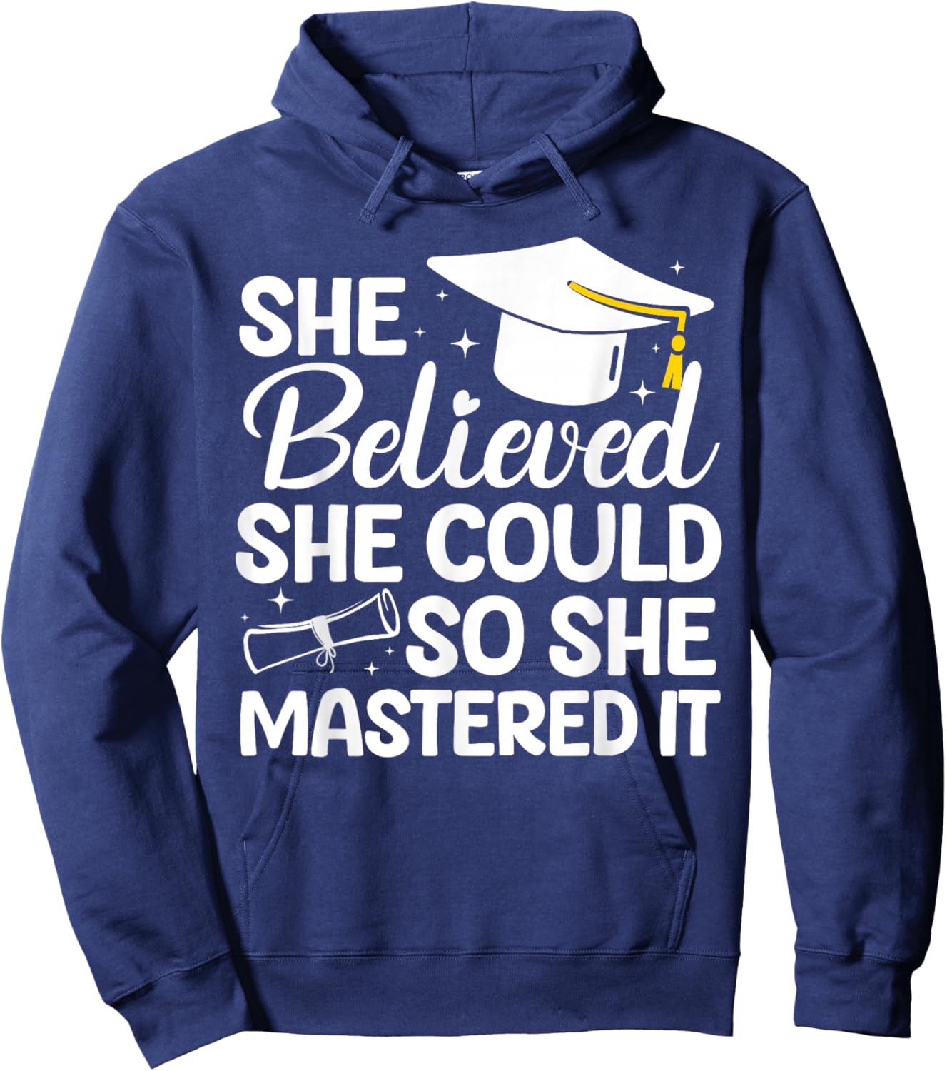 Masters Degree Graduation Art Girl Masters Degree Hoodie - Hoodie | Navy
