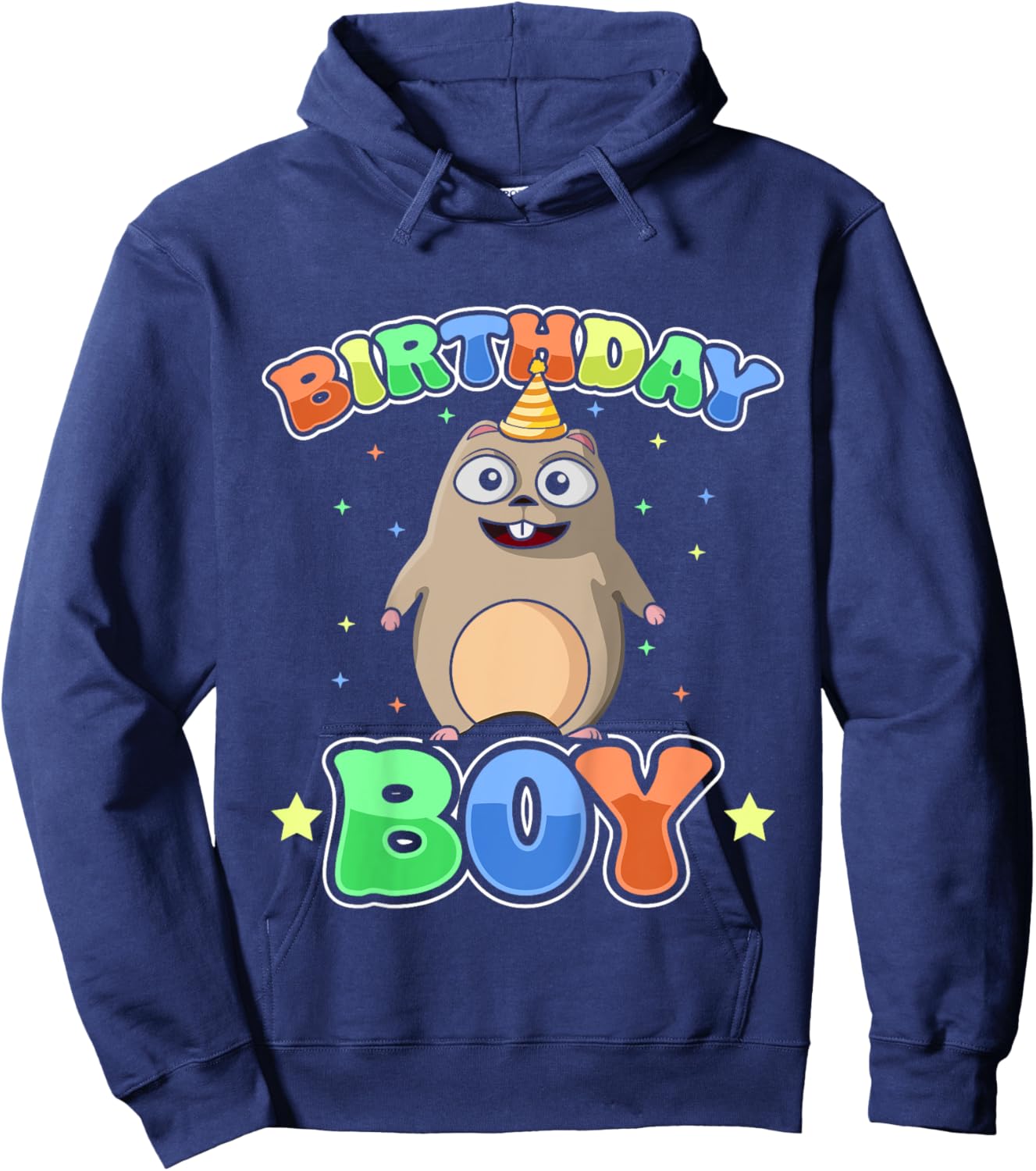 Kids Birthday Boy Lemming Outfit for Gamers and Animal Lovers Hoodie - Hoodie | Navy