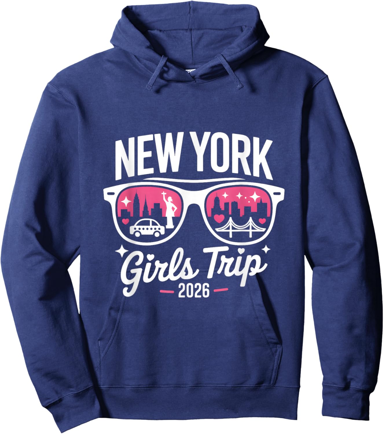 NYC Girls Trip 2026 Matching Group Manhattan City Squad Hoodie - Hoodie | Navy