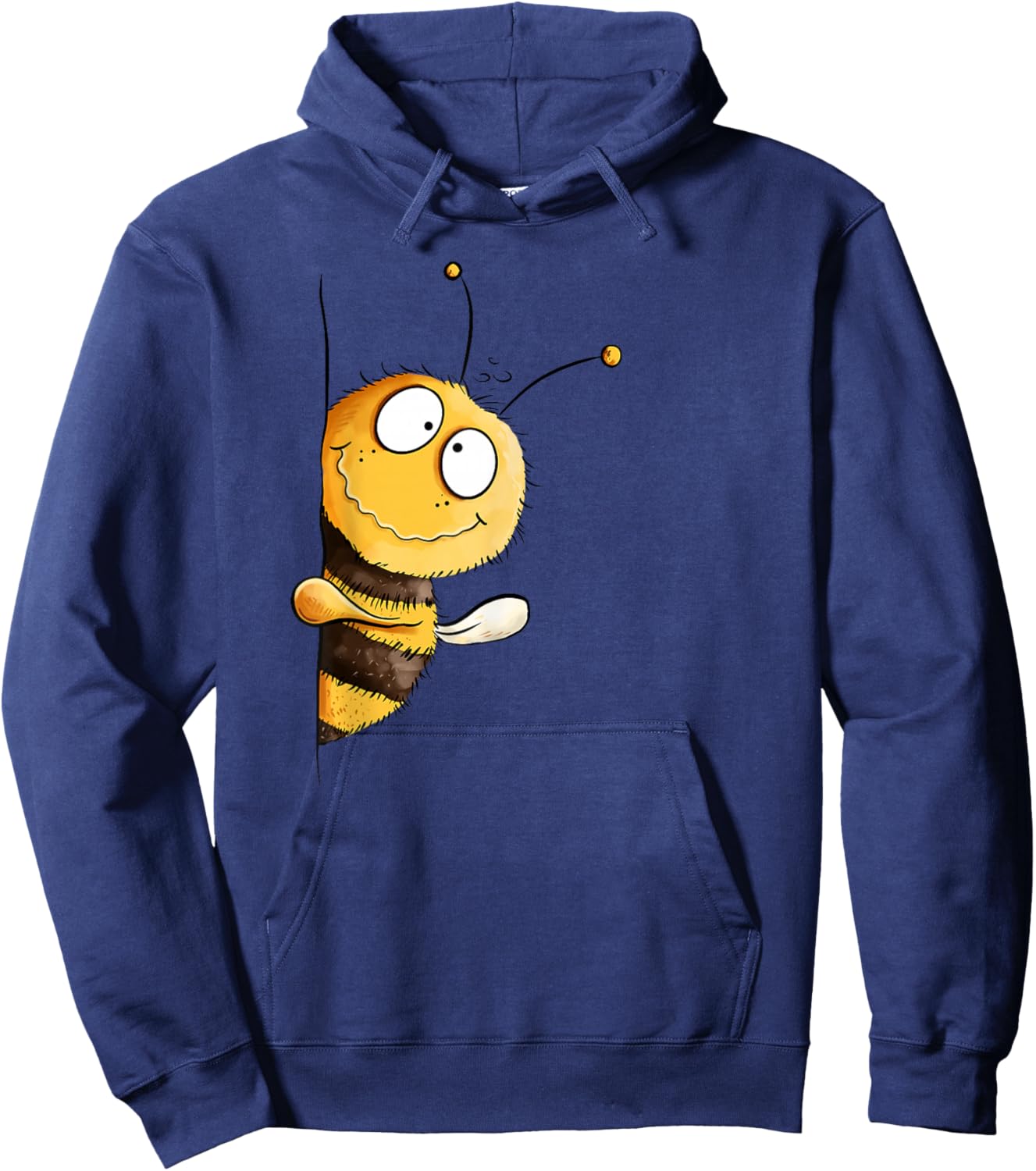 Süße Biene Cartoon Handgezeichnetes Hummel Motiv Hoodie - Hoodie | Navy