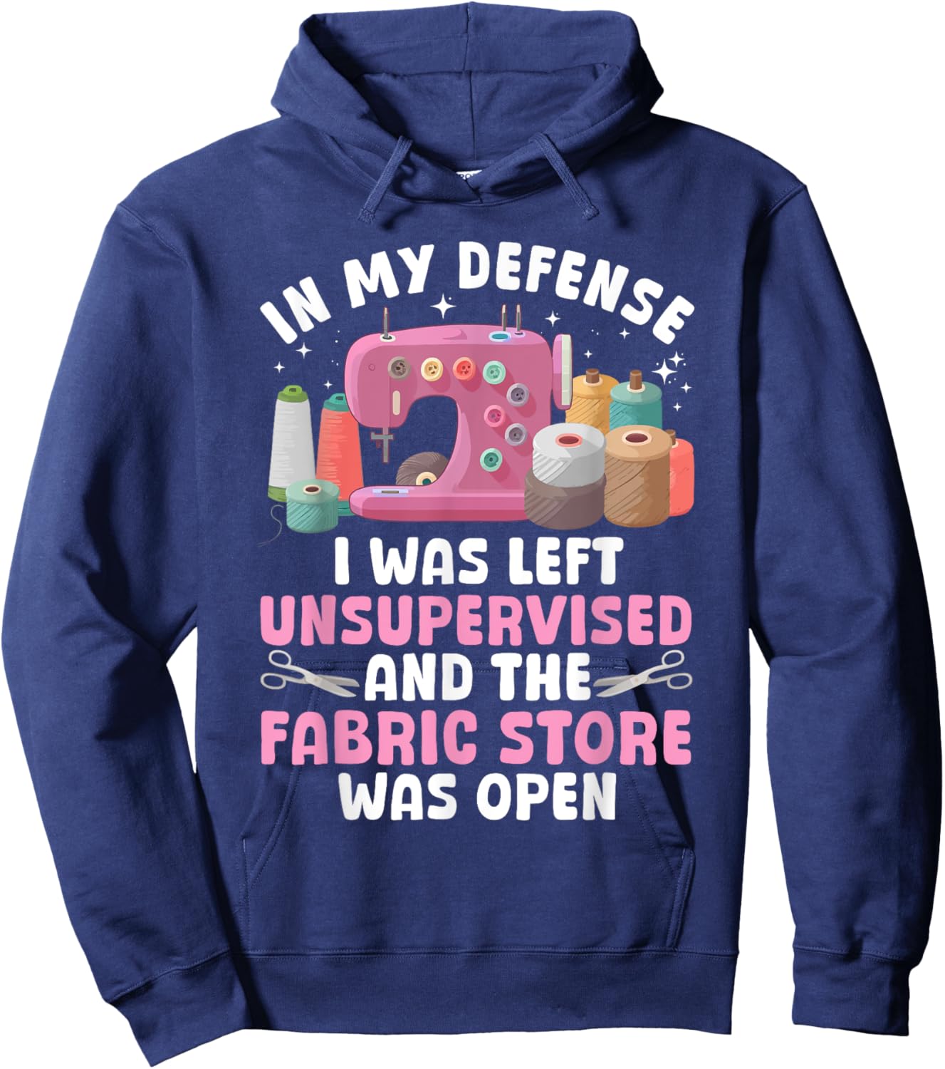 Funny Quilting Design Women Sewing Sew Quilter Sewer Hoodie - Hoodie | Navy