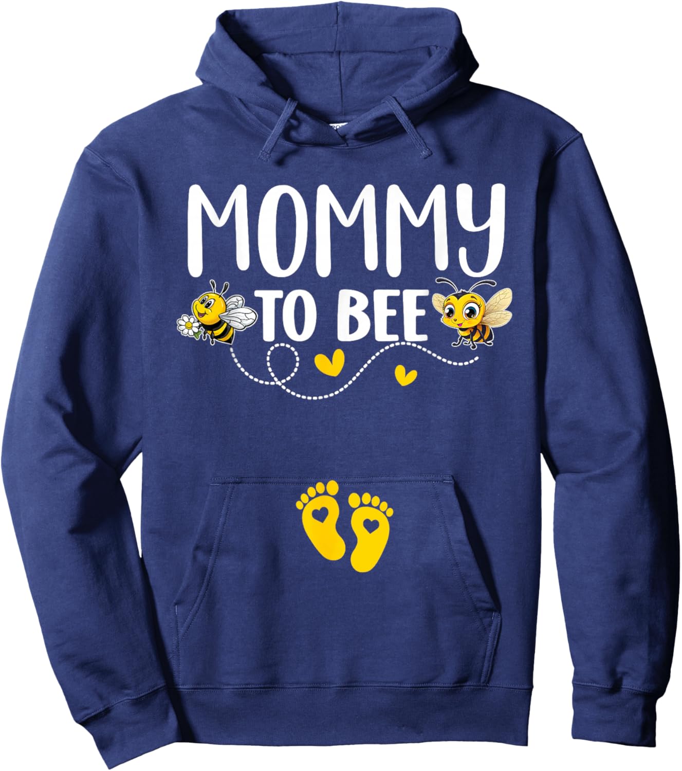 Mommy To Bee Gender Reveal Pregnancy Announcement Mommy Hoodie - Hoodie | Navy